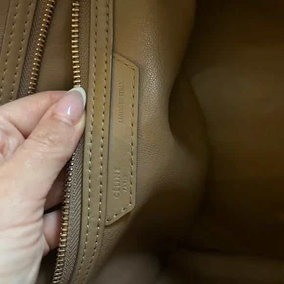 Celine Olive Green Leather Mini Luggage Tote - Picture 11 of 16